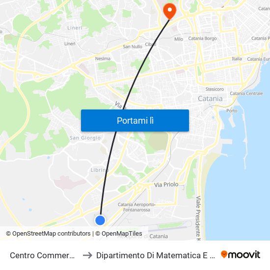 Centro Commerciale (1) to Dipartimento Di Matematica E Informatica map