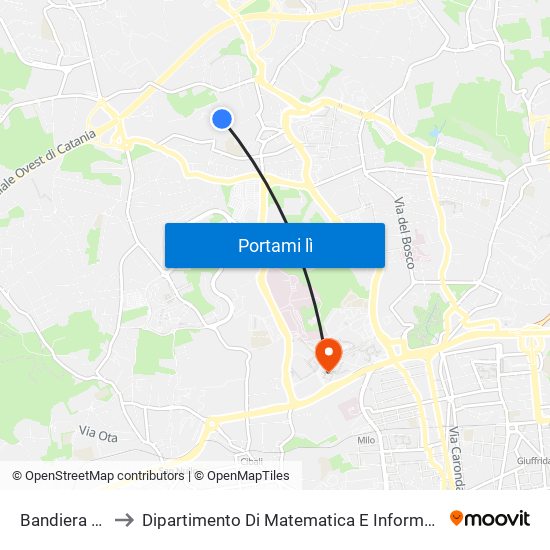 Bandiera (2) to Dipartimento Di Matematica E Informatica map