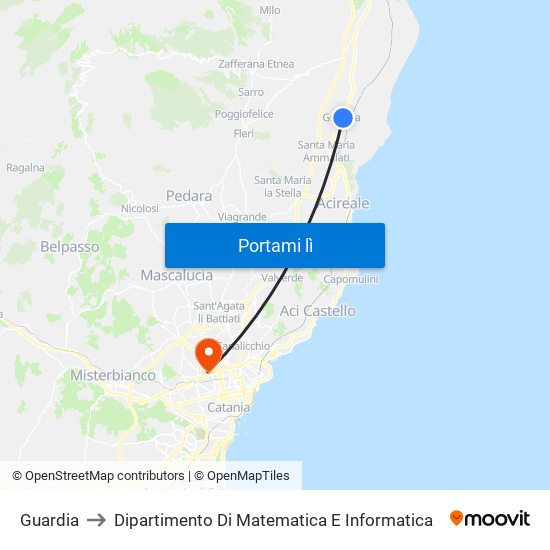 Guardia to Dipartimento Di Matematica E Informatica map