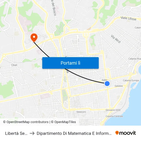 Libertà Sella to Dipartimento Di Matematica E Informatica map