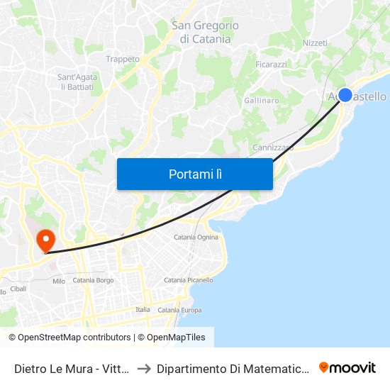 Dietro Le Mura - Vittorio Veneto to Dipartimento Di Matematica E Informatica map