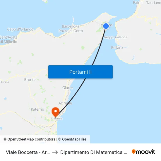 Viale Boccetta - Archimede to Dipartimento Di Matematica E Informatica map