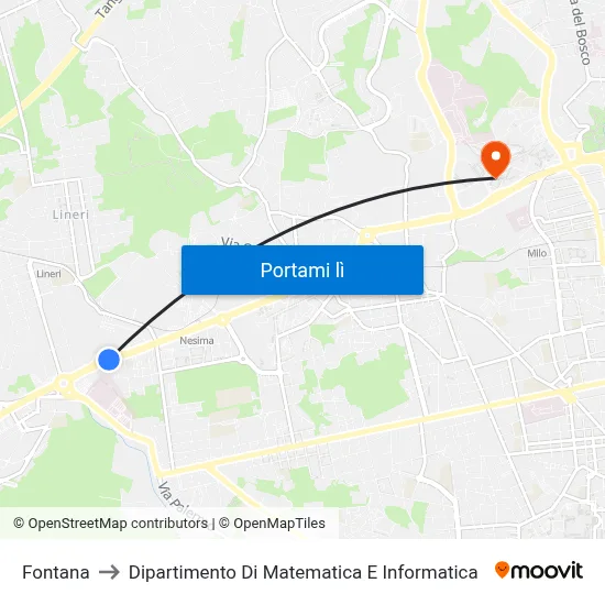 Fontana to Dipartimento Di Matematica E Informatica map
