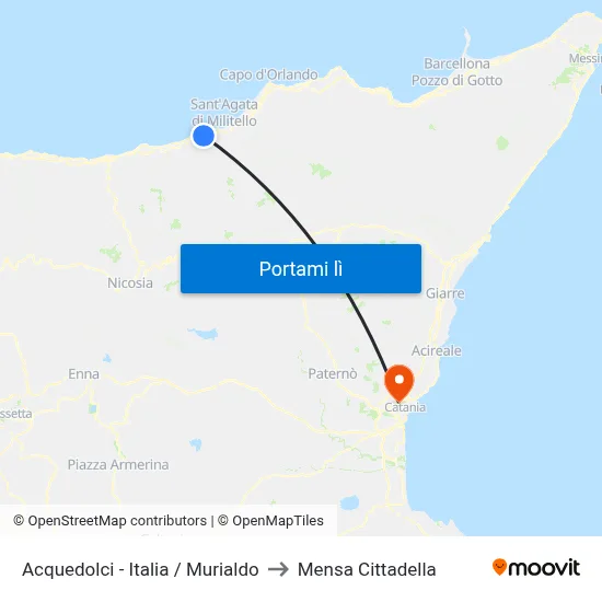 Acquedolci - Italia / Murialdo to Mensa Cittadella map
