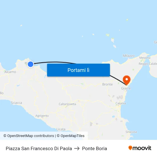 Piazza San Francesco Di Paola to Ponte Boria map
