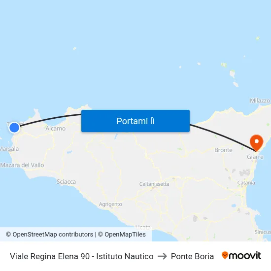 Viale Regina Elena 90 - Istituto Nautico to Ponte Boria map