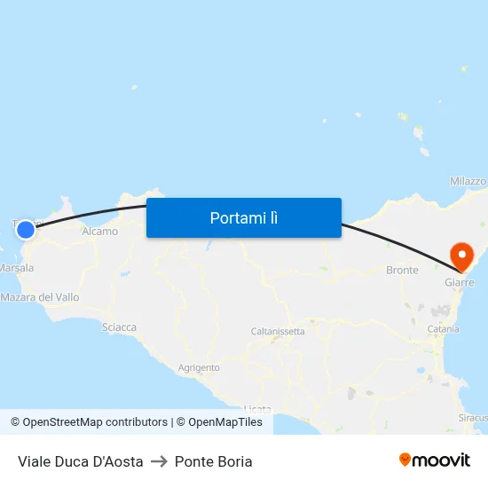 Viale Duca D'Aosta to Ponte Boria map