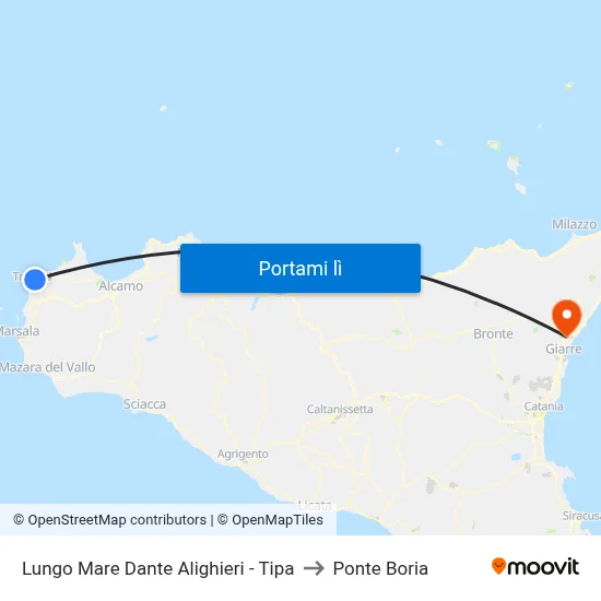 Lungo Mare Dante Alighieri - Tipa to Ponte Boria map