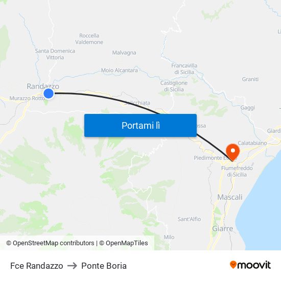 Fce Randazzo to Ponte Boria map