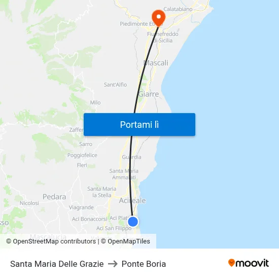 Santa Maria Delle Grazie to Ponte Boria map