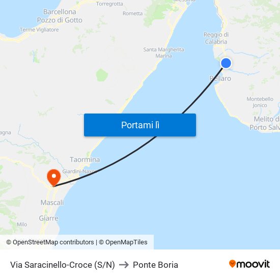 Via Saracinello-Croce  (S/N) to Ponte Boria map