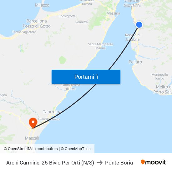 Archi Carmine, 25  Bivio Per Orti (N/S) to Ponte Boria map