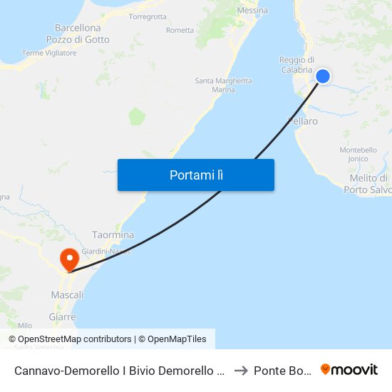 Cannavo-Demorello  I Bivio Demorello N/S to Ponte Boria map