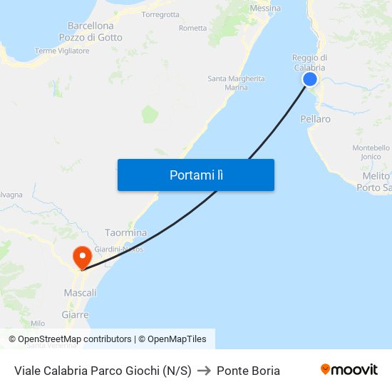 Viale Calabria  Parco Giochi (N/S) to Ponte Boria map