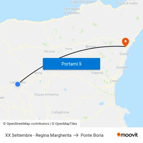 XX Settembre - Regina Margherita to Ponte Boria map