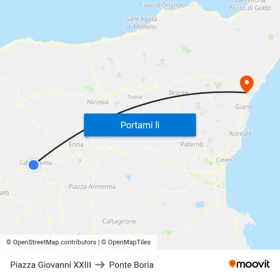 Piazza Giovanni XXIII to Ponte Boria map