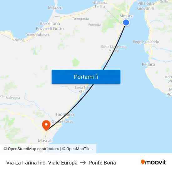 Via La Farina  Inc. Viale Europa to Ponte Boria map