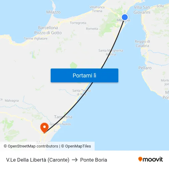 V.Le Della Libertà (Caronte) to Ponte Boria map