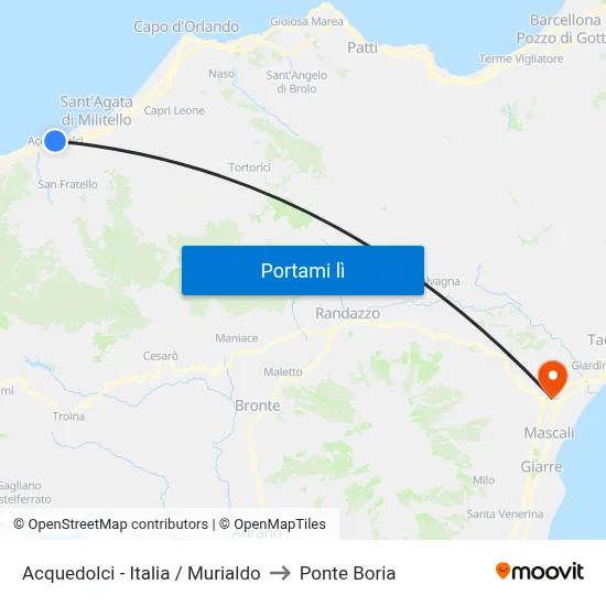 Acquedolci - Italia / Murialdo to Ponte Boria map