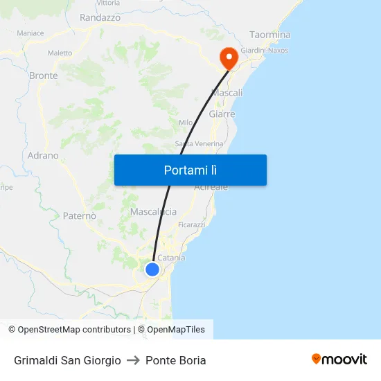 Grimaldi San Giorgio to Ponte Boria map