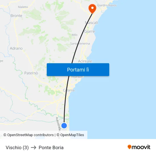 Vischio (3) to Ponte Boria map