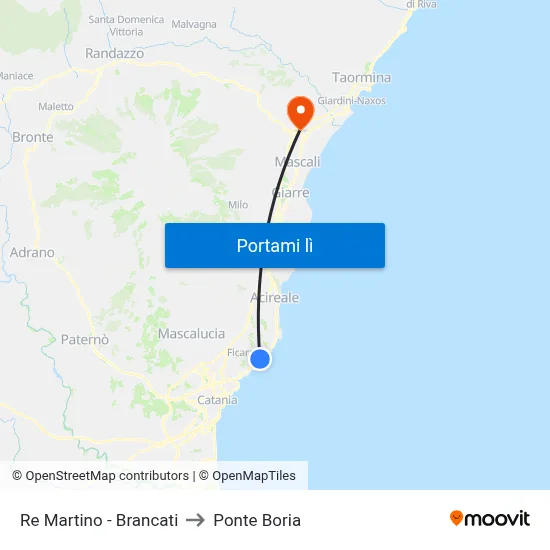 Re Martino - Brancati to Ponte Boria map