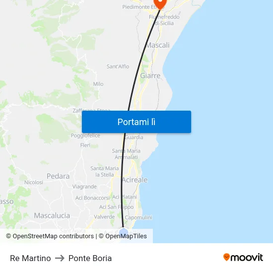 Re Martino to Ponte Boria map