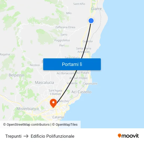 Trepunti to Edificio Polifunzionale map