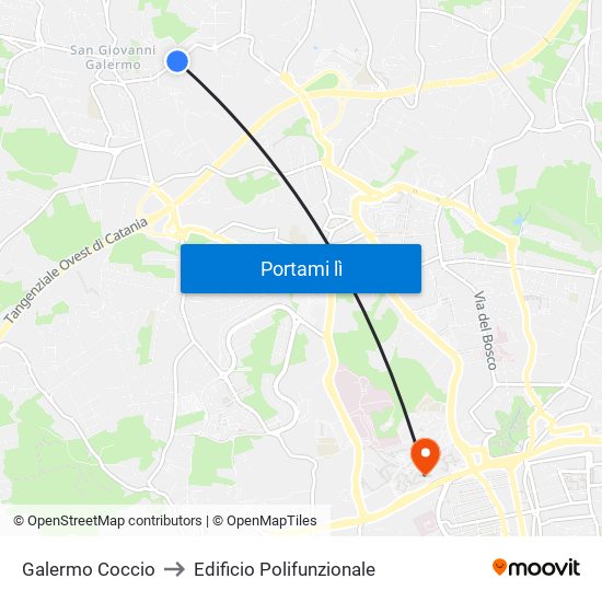 Galermo Coccio to Edificio Polifunzionale map