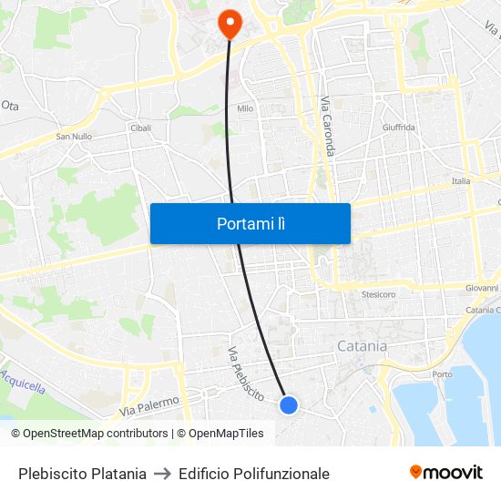 Plebiscito Platania to Edificio Polifunzionale map