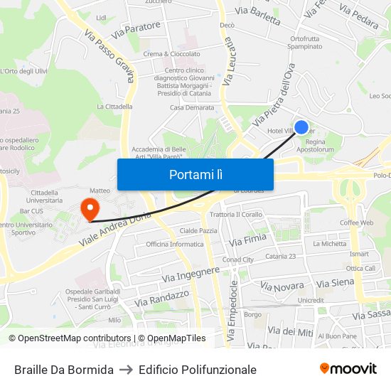 Braille Da Bormida to Edificio Polifunzionale map