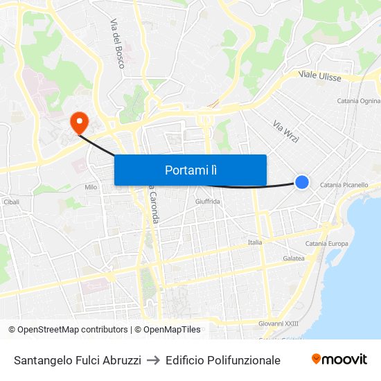 Santangelo Fulci Abruzzi to Edificio Polifunzionale map