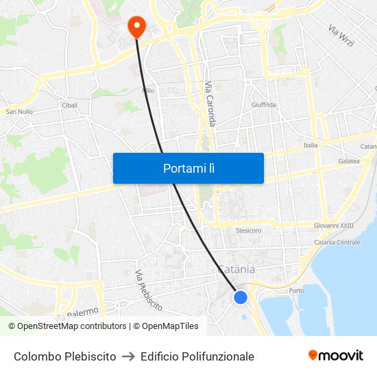 Colombo Plebiscito to Edificio Polifunzionale map