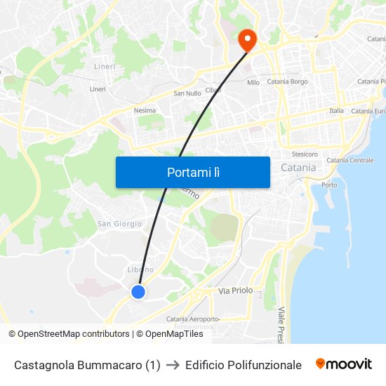 Castagnola Bummacaro (1) to Edificio Polifunzionale map
