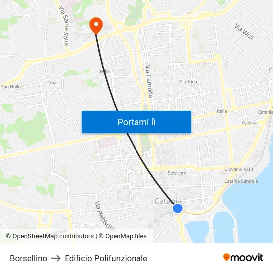 Borsellino to Edificio Polifunzionale map