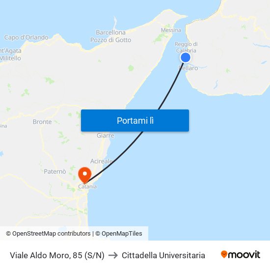 Viale Aldo Moro, 85  (S/N) to Cittadella Universitaria map