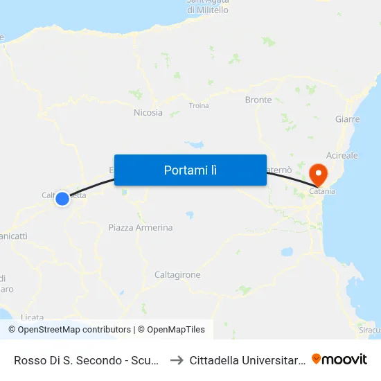 Rosso Di S. Secondo - Scuole to Cittadella Universitaria map