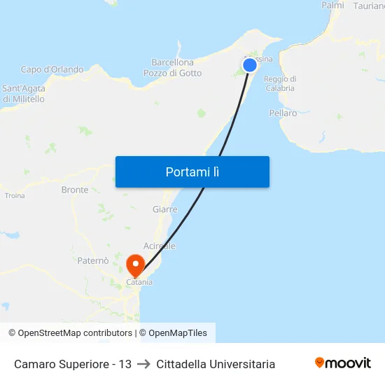 Camaro Superiore - 13 to Cittadella Universitaria map