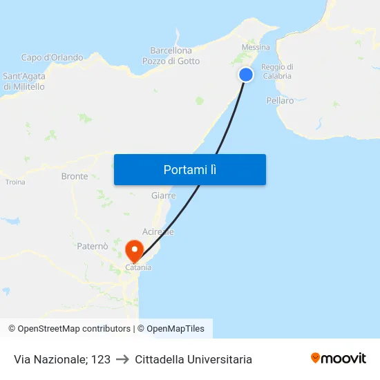 Via Nazionale; 123 to Cittadella Universitaria map