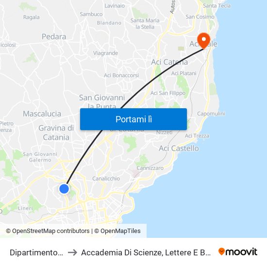 Dipartimento Di Agricoltura to Accademia Di Scienze, Lettere E Belle Arti Degli Zelanti E Dei Dafnici map