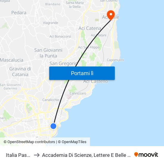 Italia Pasubio Nord to Accademia Di Scienze, Lettere E Belle Arti Degli Zelanti E Dei Dafnici map