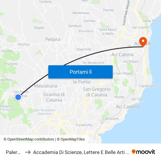 Palermo (1) to Accademia Di Scienze, Lettere E Belle Arti Degli Zelanti E Dei Dafnici map