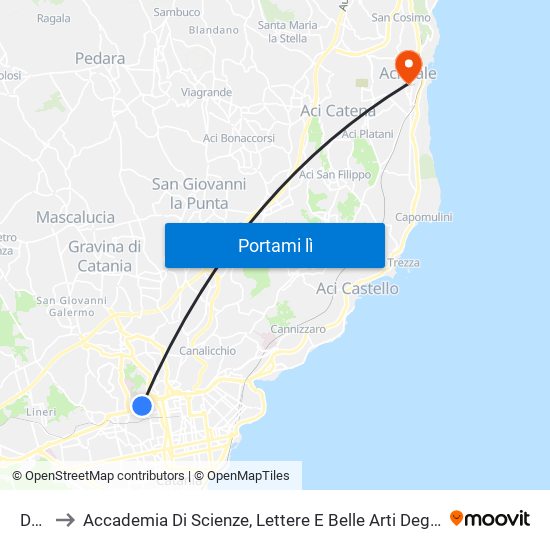 Doria to Accademia Di Scienze, Lettere E Belle Arti Degli Zelanti E Dei Dafnici map