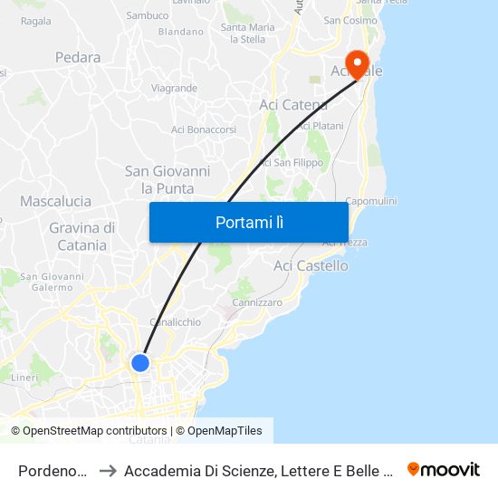 Pordenone Grassi to Accademia Di Scienze, Lettere E Belle Arti Degli Zelanti E Dei Dafnici map