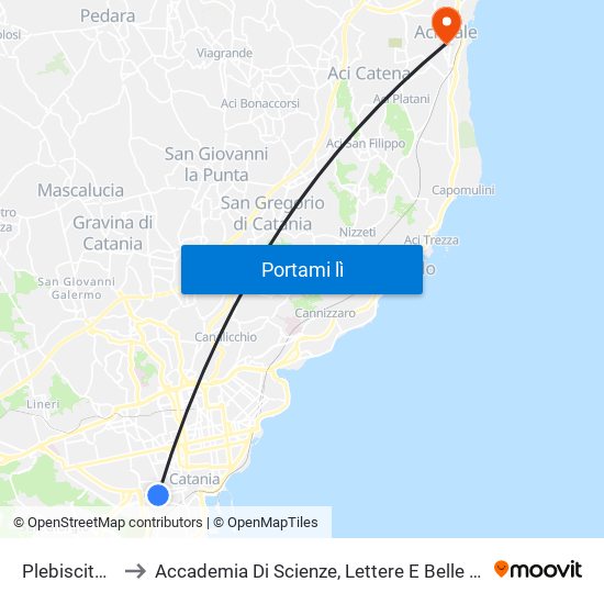 Plebiscito Gulisano to Accademia Di Scienze, Lettere E Belle Arti Degli Zelanti E Dei Dafnici map