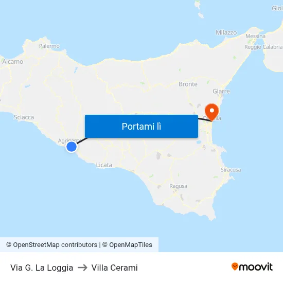 Via G. La Loggia to Villa Cerami map