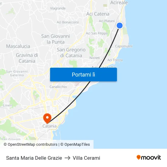 Santa Maria Delle Grazie to Villa Cerami map