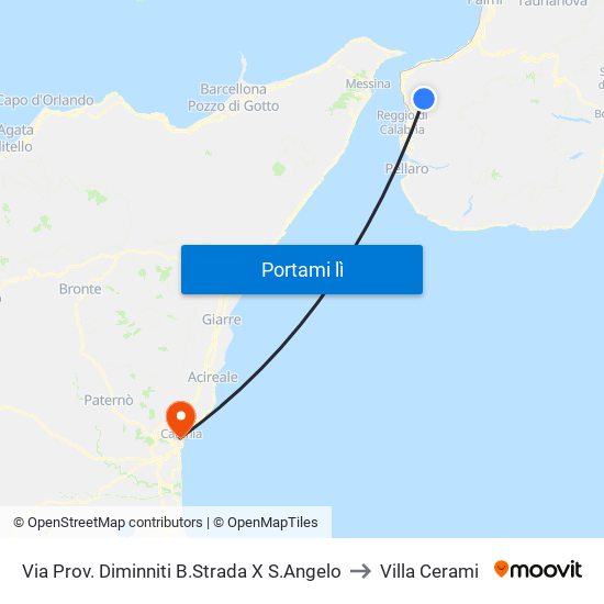 Via Prov. Diminniti  B.Strada X S.Angelo to Villa Cerami map