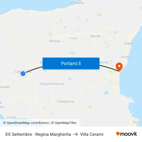 XX Settembre - Regina Margherita to Villa Cerami map