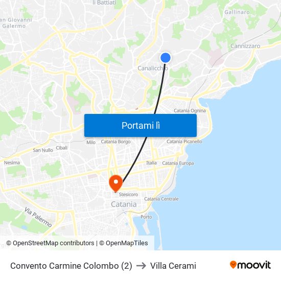 Convento Carmine Colombo (2) to Villa Cerami map